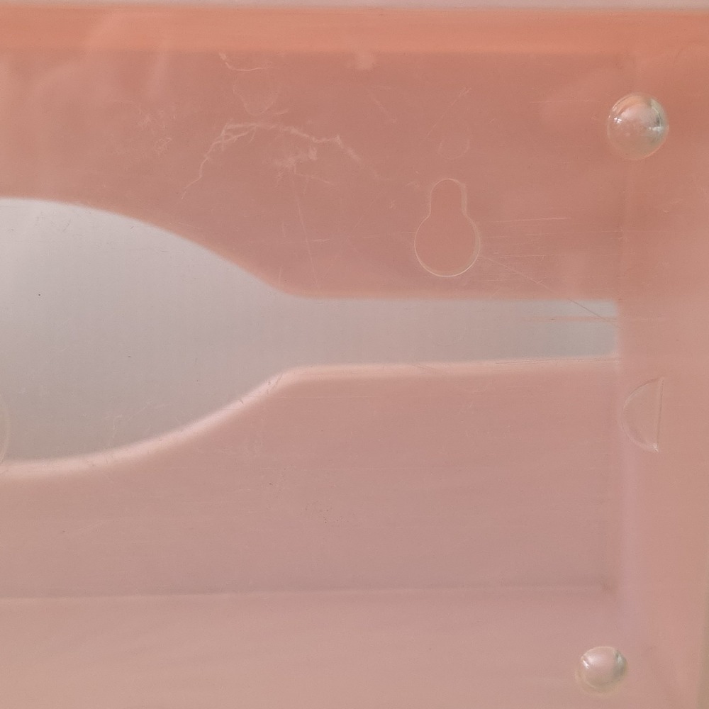 Vintage 1960s Pink Celebrity Tissue Box Holder Starburst Acrylic Lucite Plastic - Picture 7 of 10